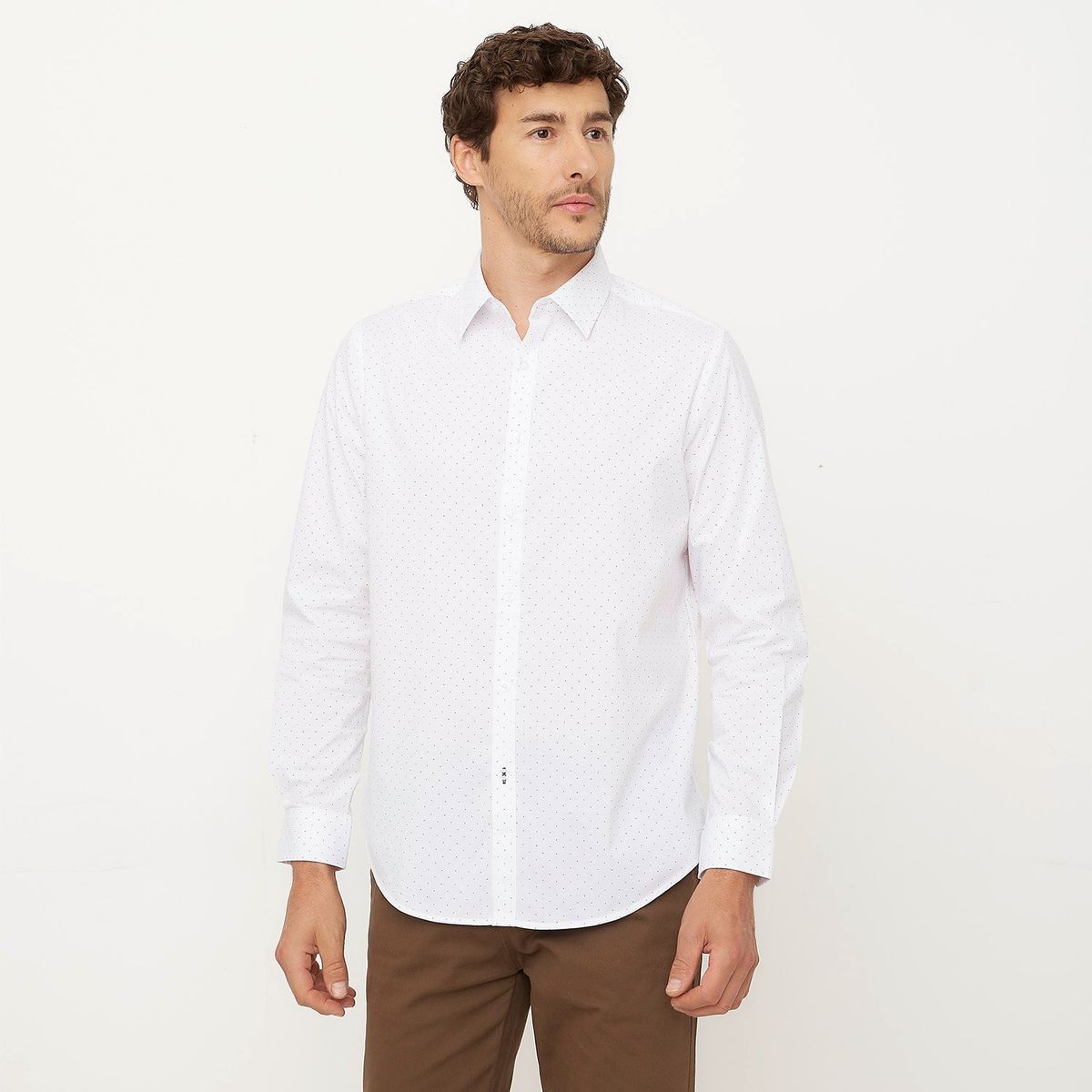 NEWPORT - Camisa Hombre Manga larga Slim de Algodón Newport