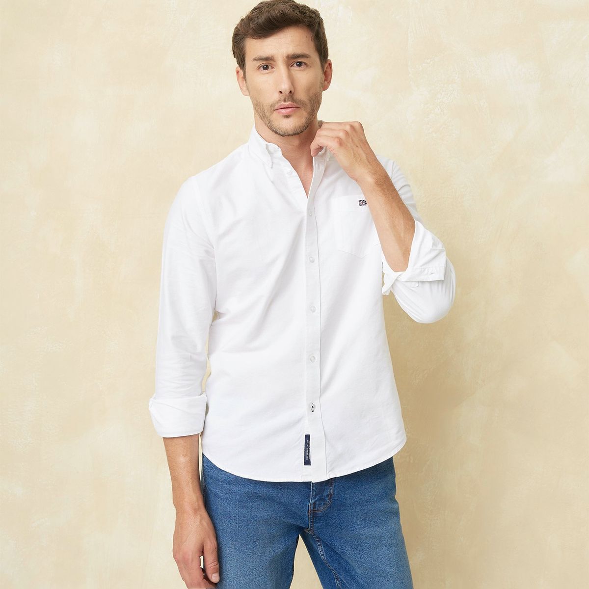 UNIVERSITY CLUB - Camisa Hombre Manga larga Slim University Club