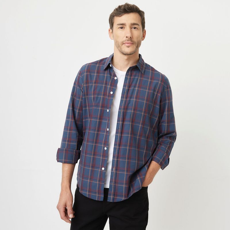 NEWPORT - Camisa Hombre de Cuadros Manga larga de Algodón NEWPORT 