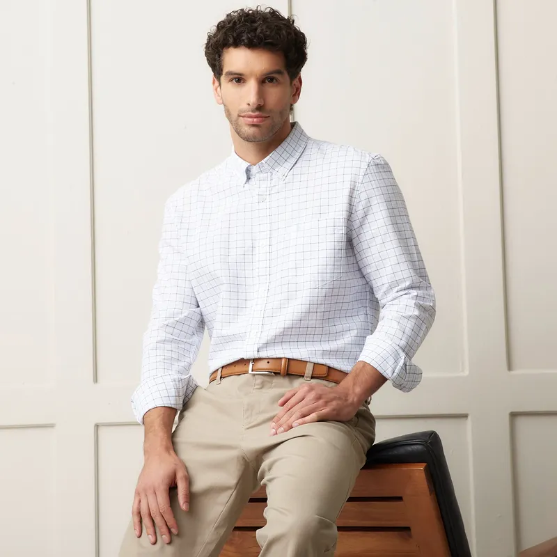 CHRISTIAN LACROIX - Camisa Hombre de Cuadros Manga larga de Algodón Christian Lacroix