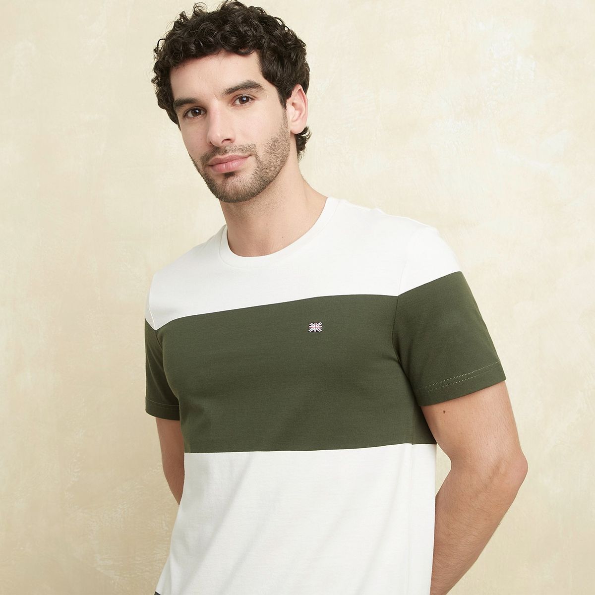 UNIVERSITY CLUB - Camiseta Hombre Manga corta de Rayas Regular fit de Algodón UNIVERSITY CLUB