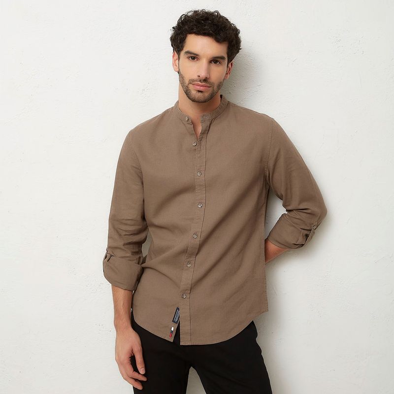 UNIVERSITY CLUB - Camisa Hombre Manga larga Slim de Lino University Club