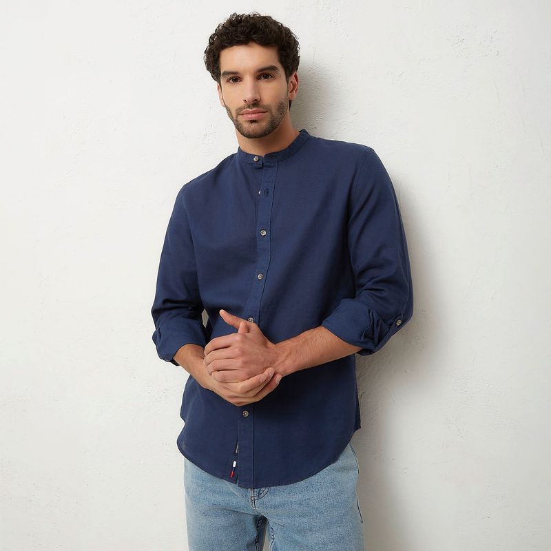 UNIVERSITY CLUB - Camisa Hombre Manga larga Slim de Lino University Club
