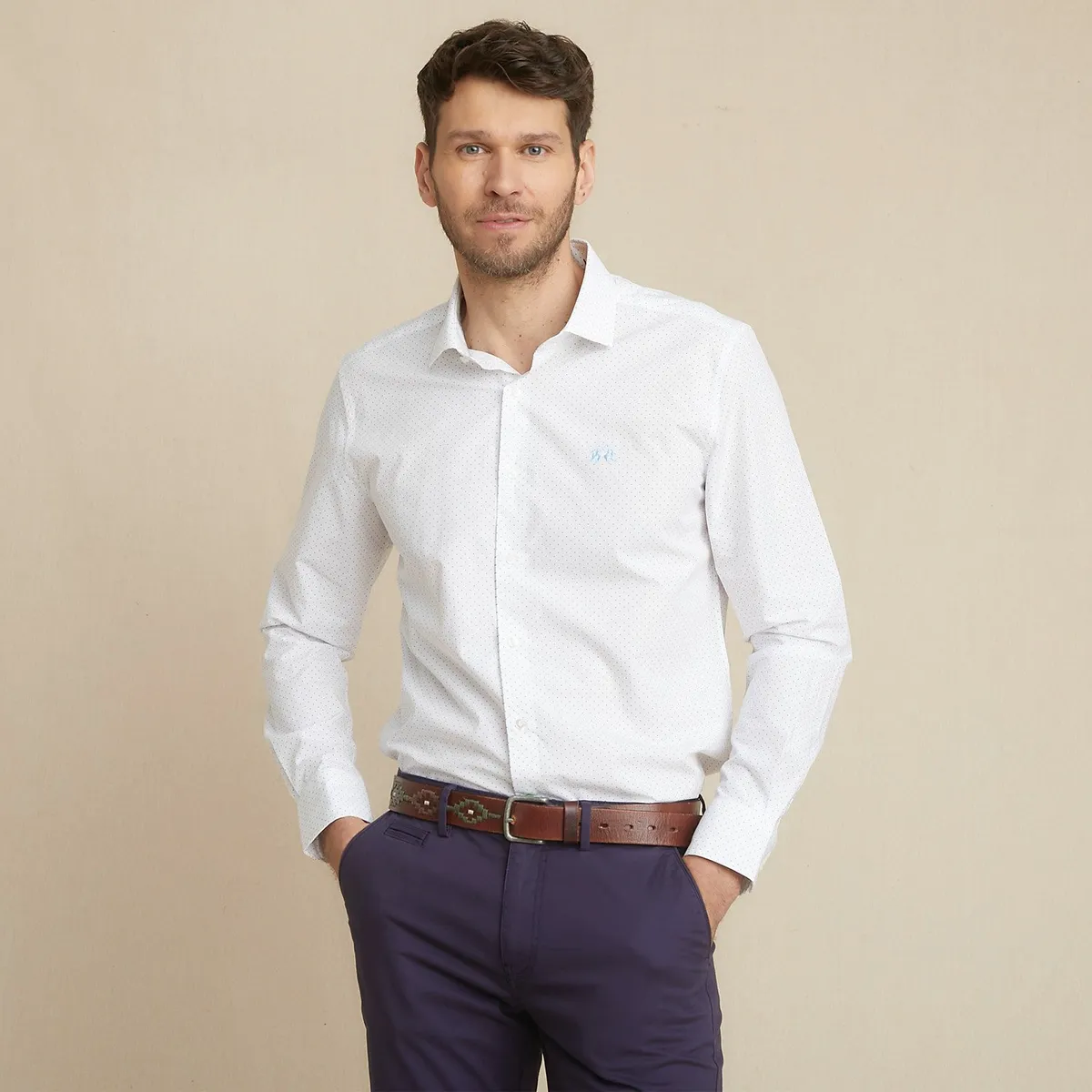 LA MARTINA - Camisa Hombre Manga larga Slim fit La Martina