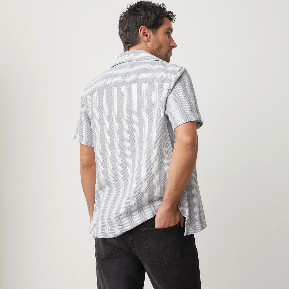 BASEMENT - Camisa Hombre Manga corta de Algodón BASEMENT 