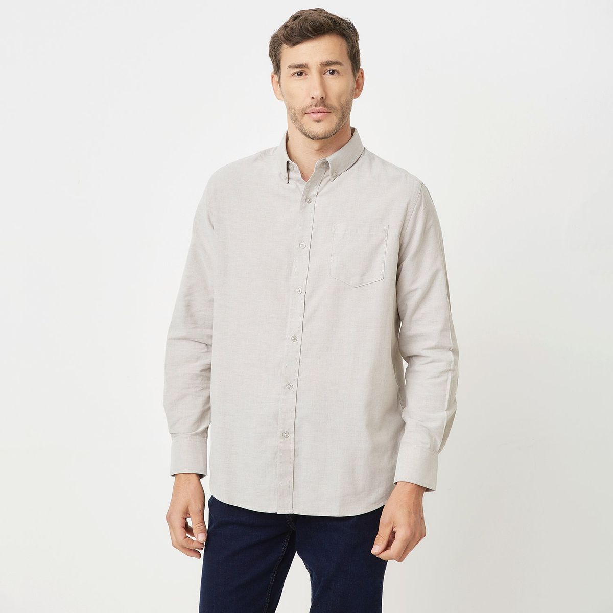 NEWPORT - Camisa Hombre Manga larga Recto de Algodón Newport