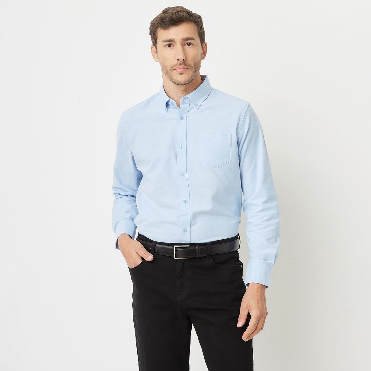 NEWPORT - Camisa Hombre Manga larga Recto de Algodón Newport