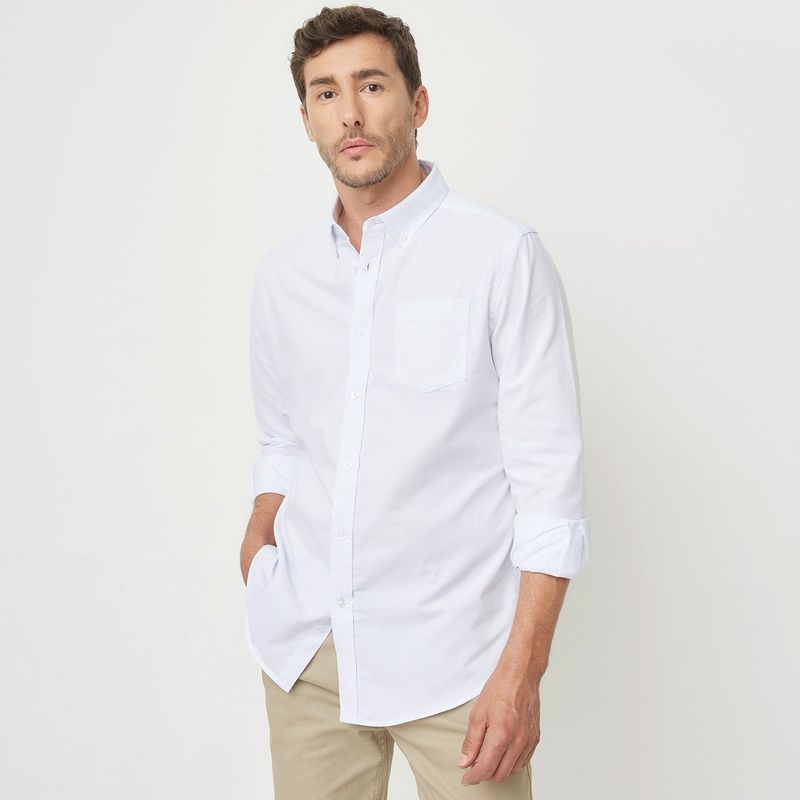 NEWPORT - Camisa Hombre Manga larga Recto de Algodón Newport