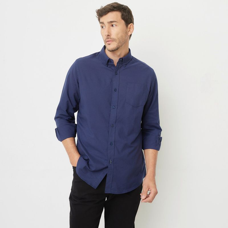 NEWPORT - Camisa Hombre Manga larga Recto de Algodón Newport