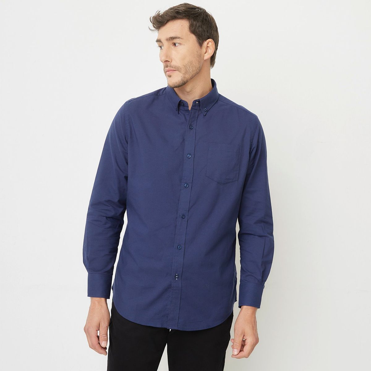NEWPORT - Camisa Hombre Manga larga Recto de Algodón Newport