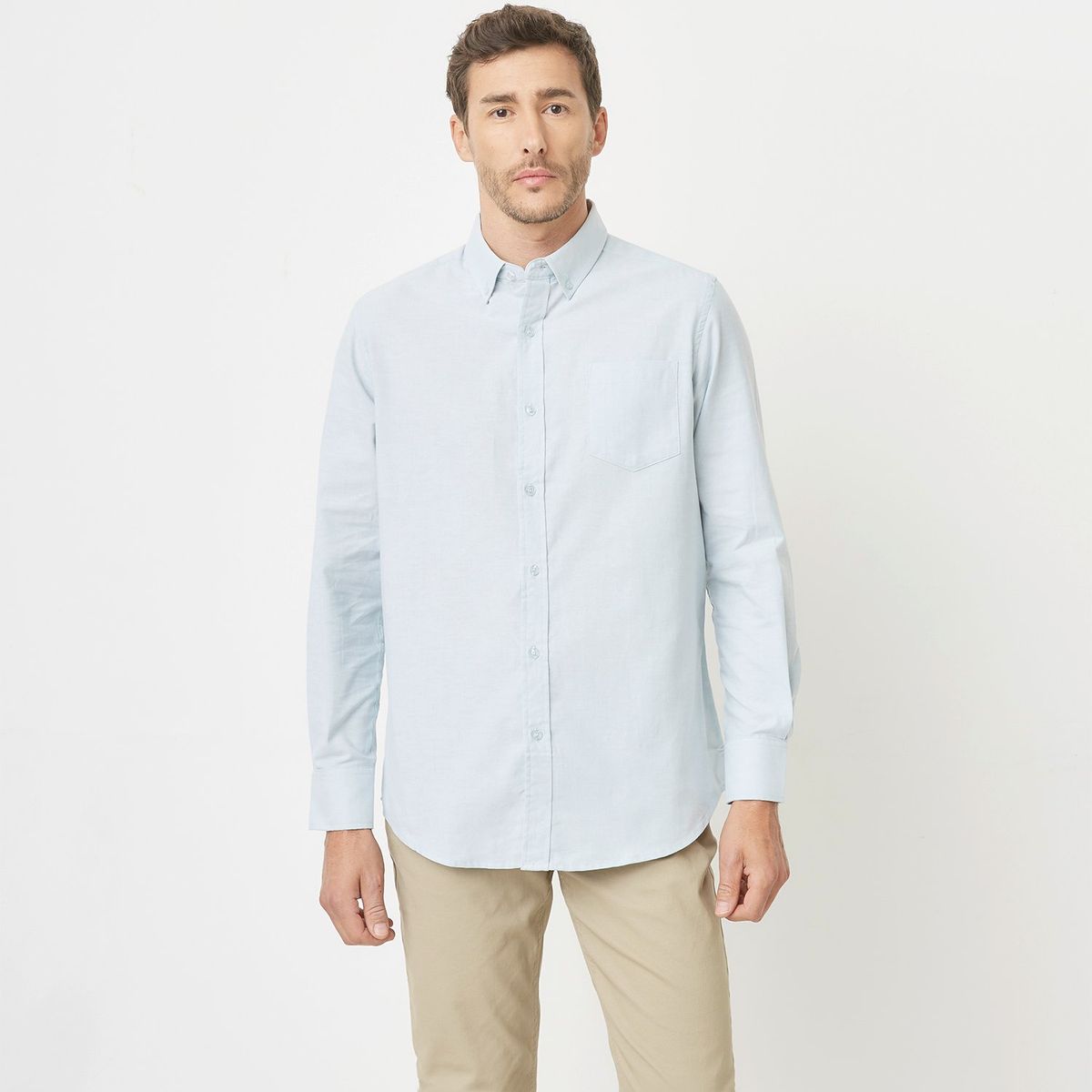 NEWPORT - Camisa Hombre Manga larga Recto de Algodón Newport