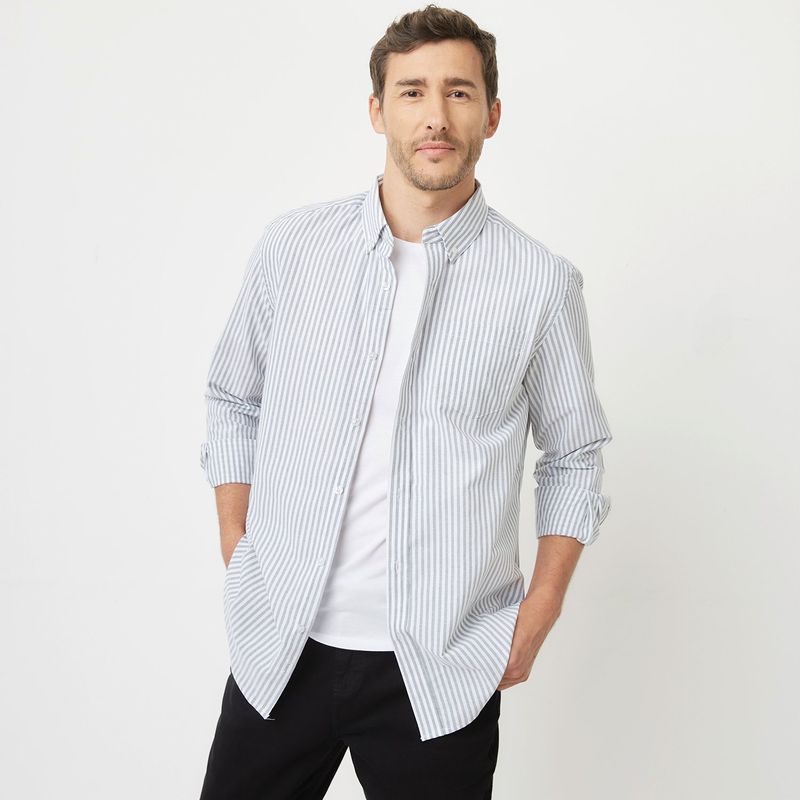 NEWPORT - Camisa Hombre Manga larga Recto de Algodón Newport