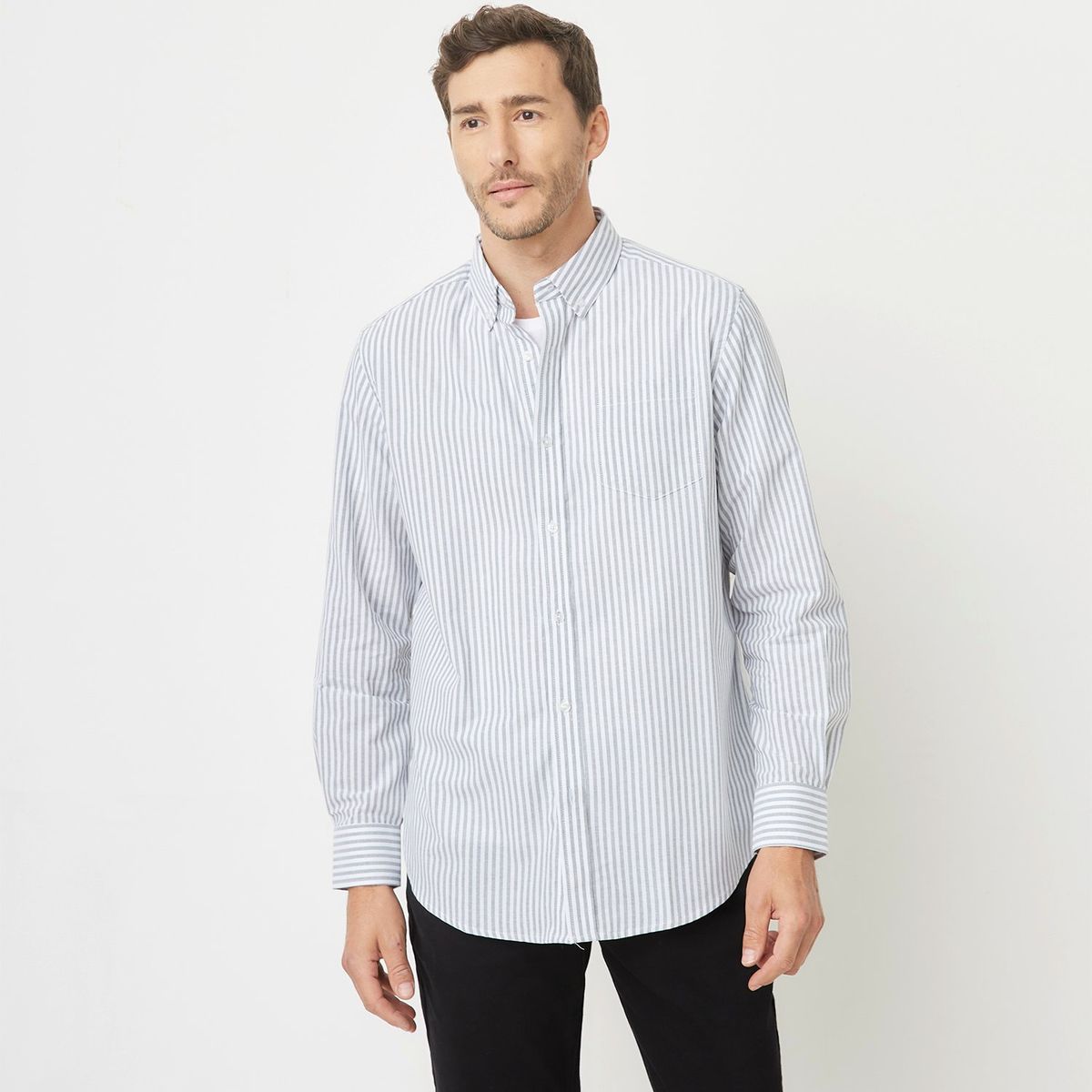 NEWPORT - Camisa Hombre Manga larga Recto de Algodón Newport