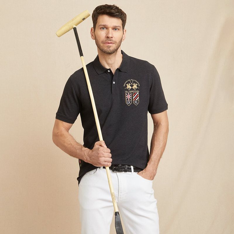 LA MARTINA - Camiseta polo Hombre con Logo de Algodón La Martina