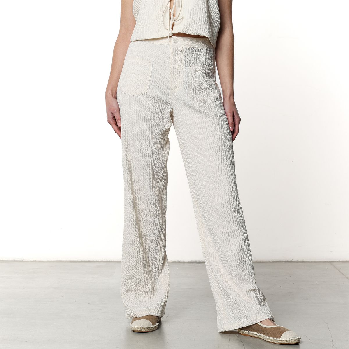DENIMLAB - Pantalón Wide leg Mujer Tiro medio Denimlab