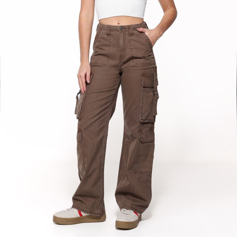 SYBILLA - Jean Cargo Mujer Tiro medio Sybilla