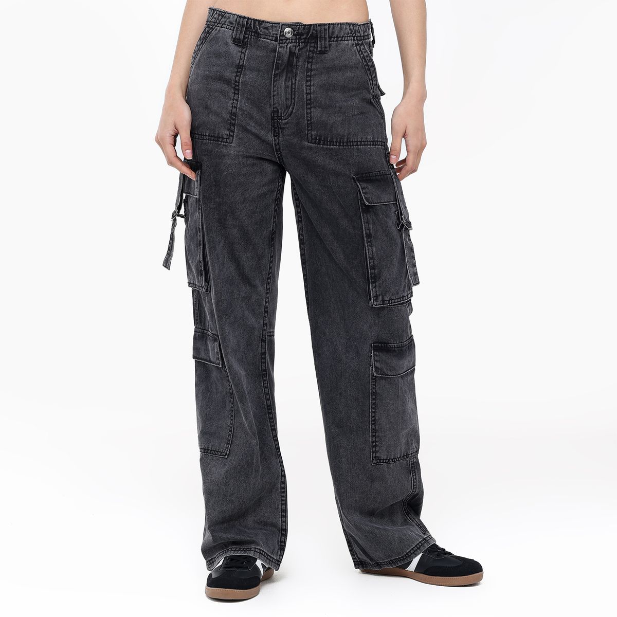 SYBILLA - Jean Cargo Mujer Tiro medio Sybilla