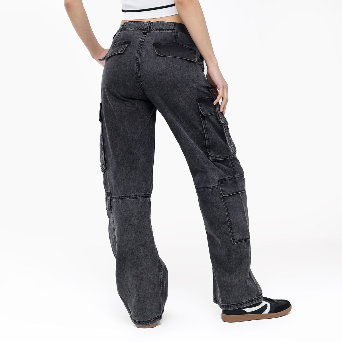 SYBILLA - Jean Cargo Mujer Tiro medio Sybilla