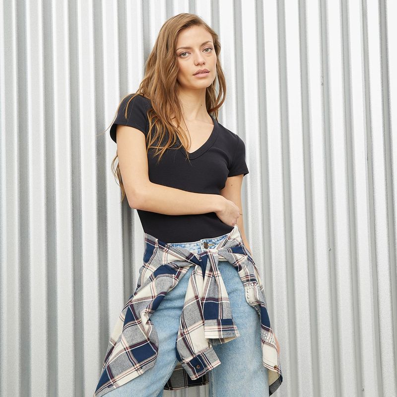 DENIMLAB - Body Mujer Manga corta de Algodón Denimlab