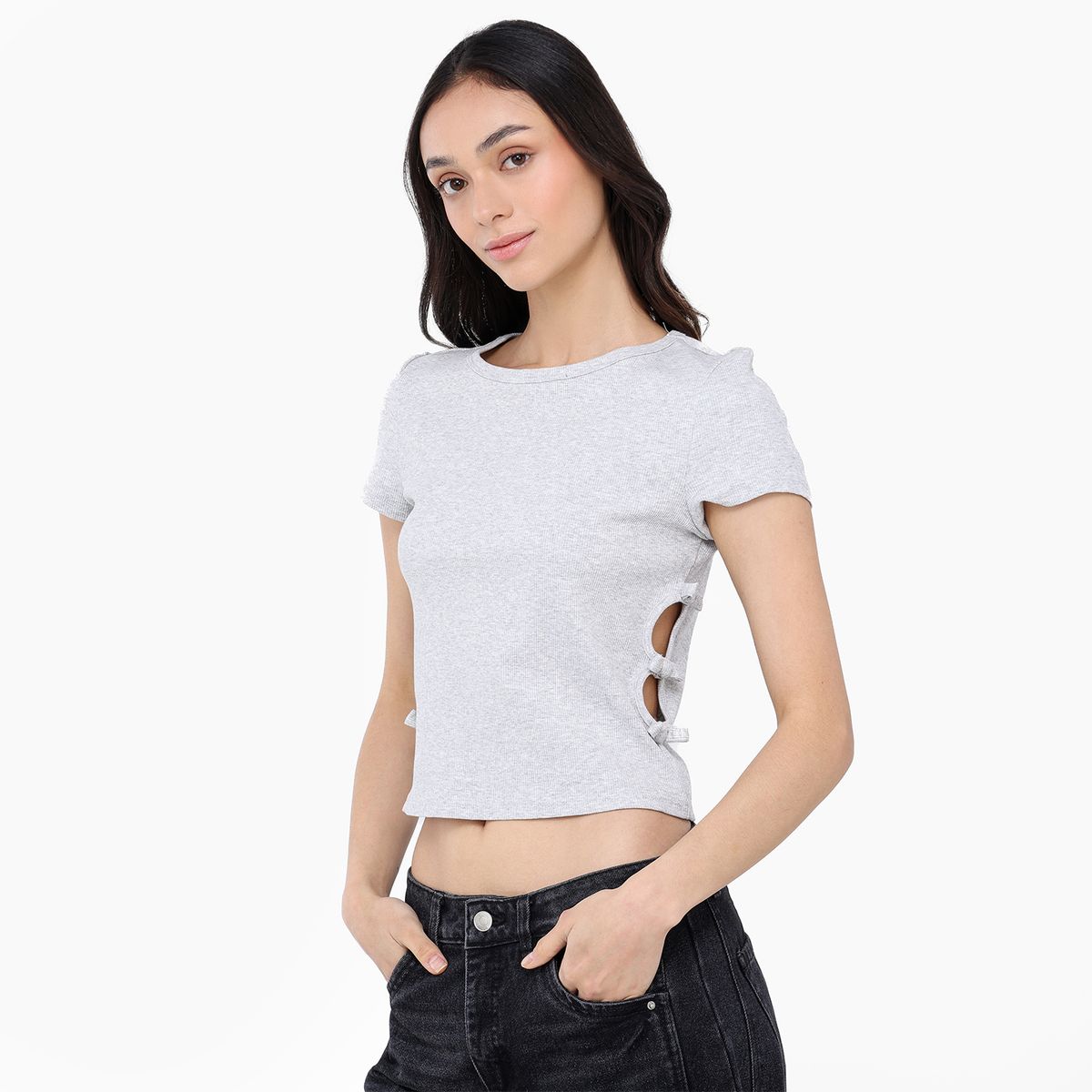 SYBILLA - Camiseta Mujer Manga corta de Algodón Sybilla