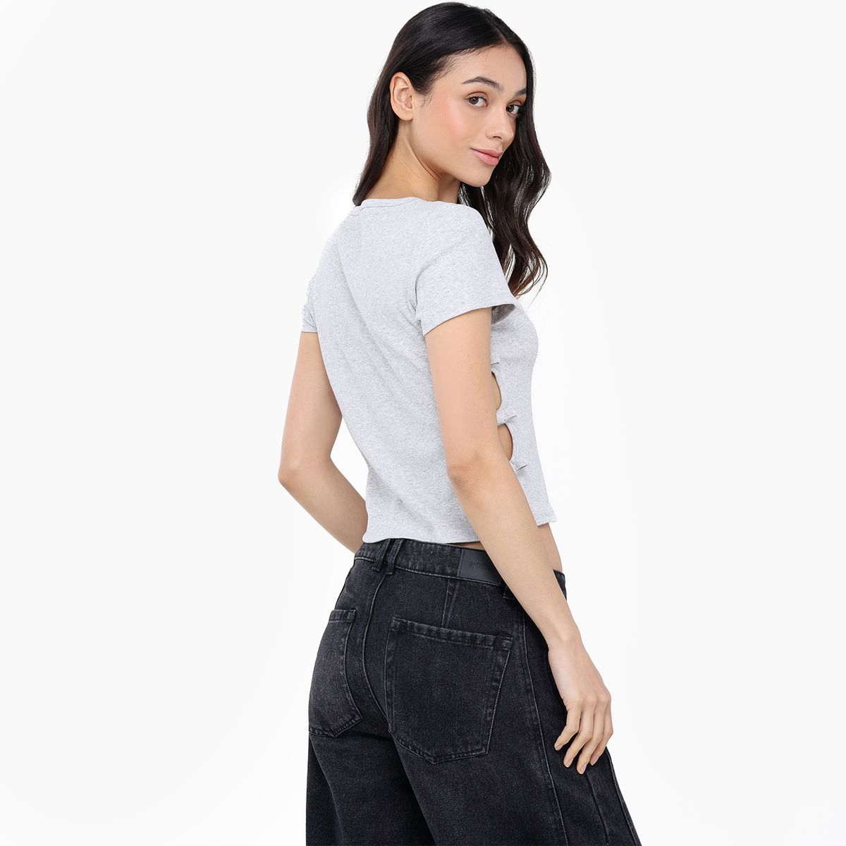 SYBILLA - Camiseta Mujer Manga corta de Algodón Sybilla