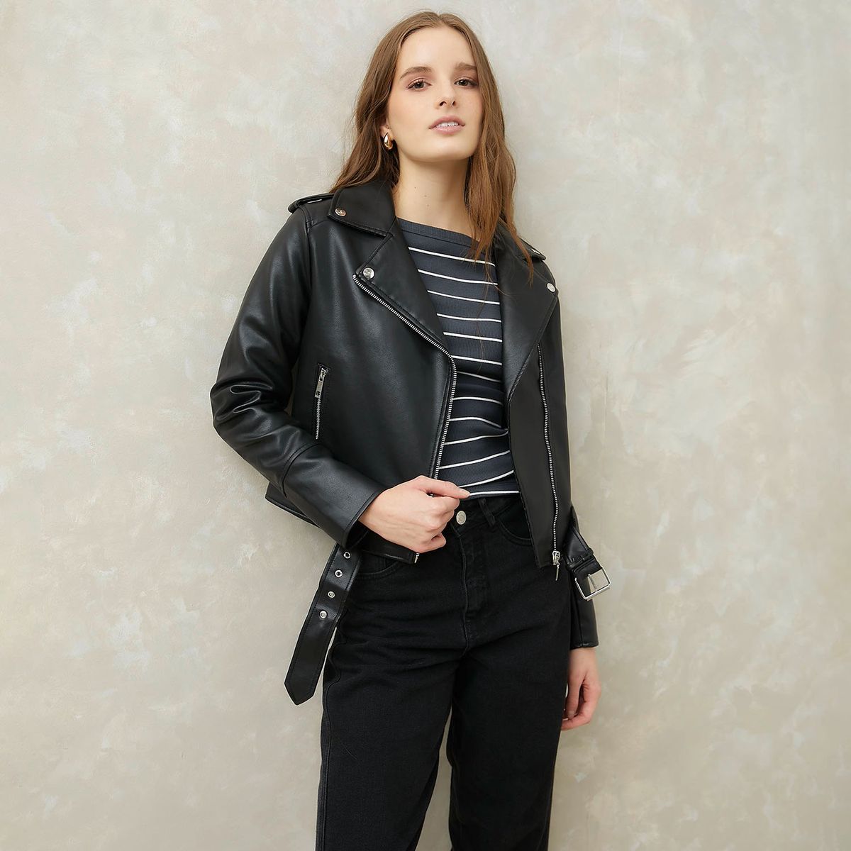 SYBILLA - Chaqueta Mujer Efecto cuero Sybilla 