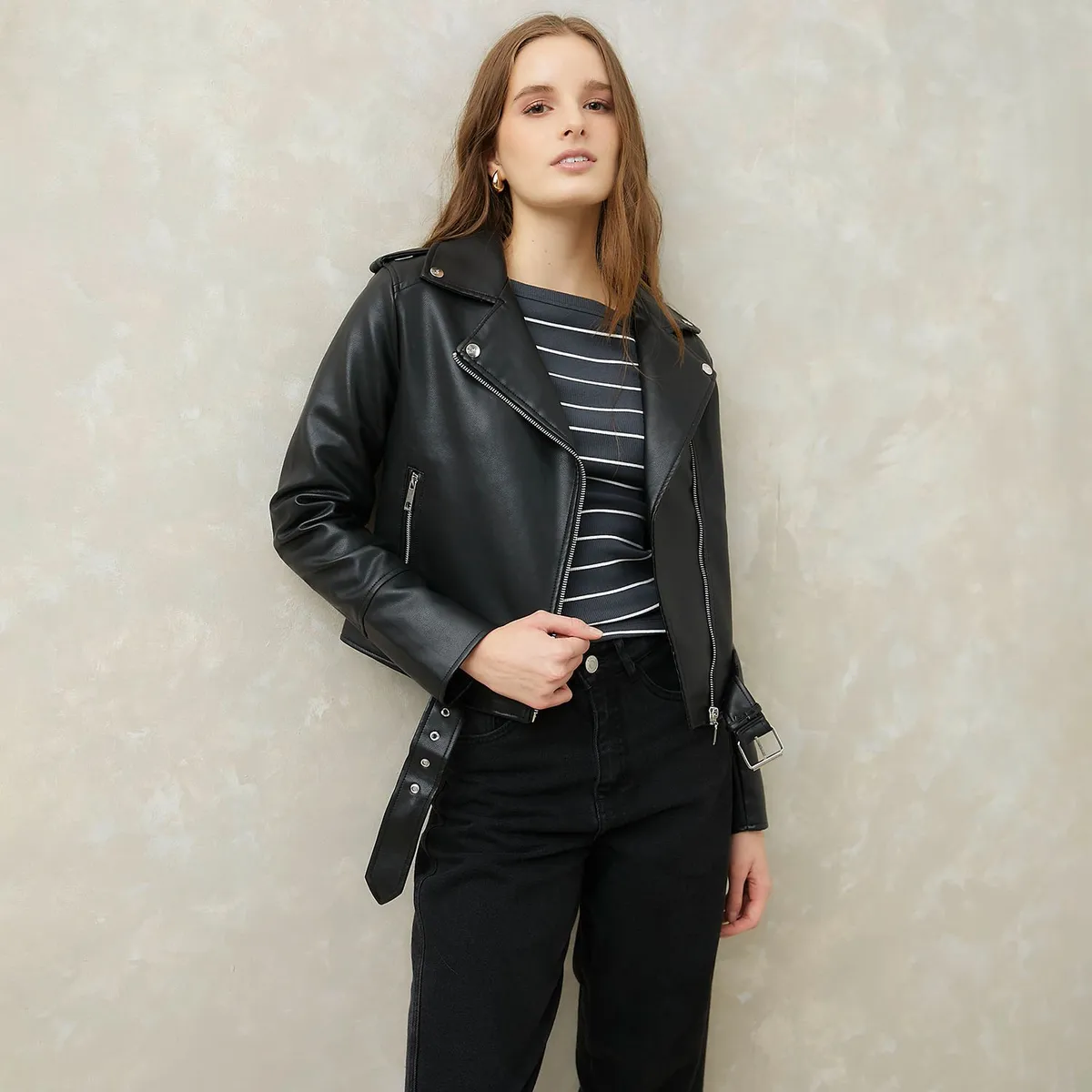 SYBILLA - Chaqueta Mujer Efecto cuero Sybilla 