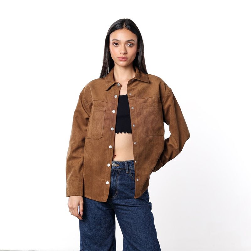 DENIMLAB - Chaqueta Mujer Efecto cuero Denimlab