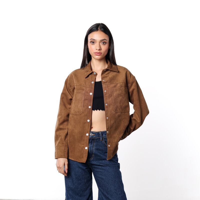 DENIMLAB - Chaqueta Mujer Efecto cuero Denimlab
