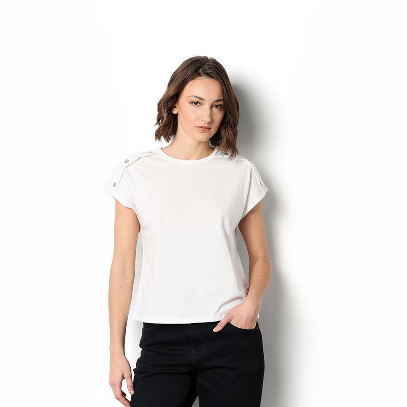 DENIMLAB - Camisa Mujer Manga corta de Algodón Denimlab