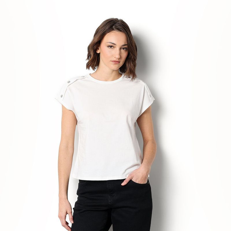 DENIMLAB - Camisa Mujer Manga corta de Algodón Denimlab