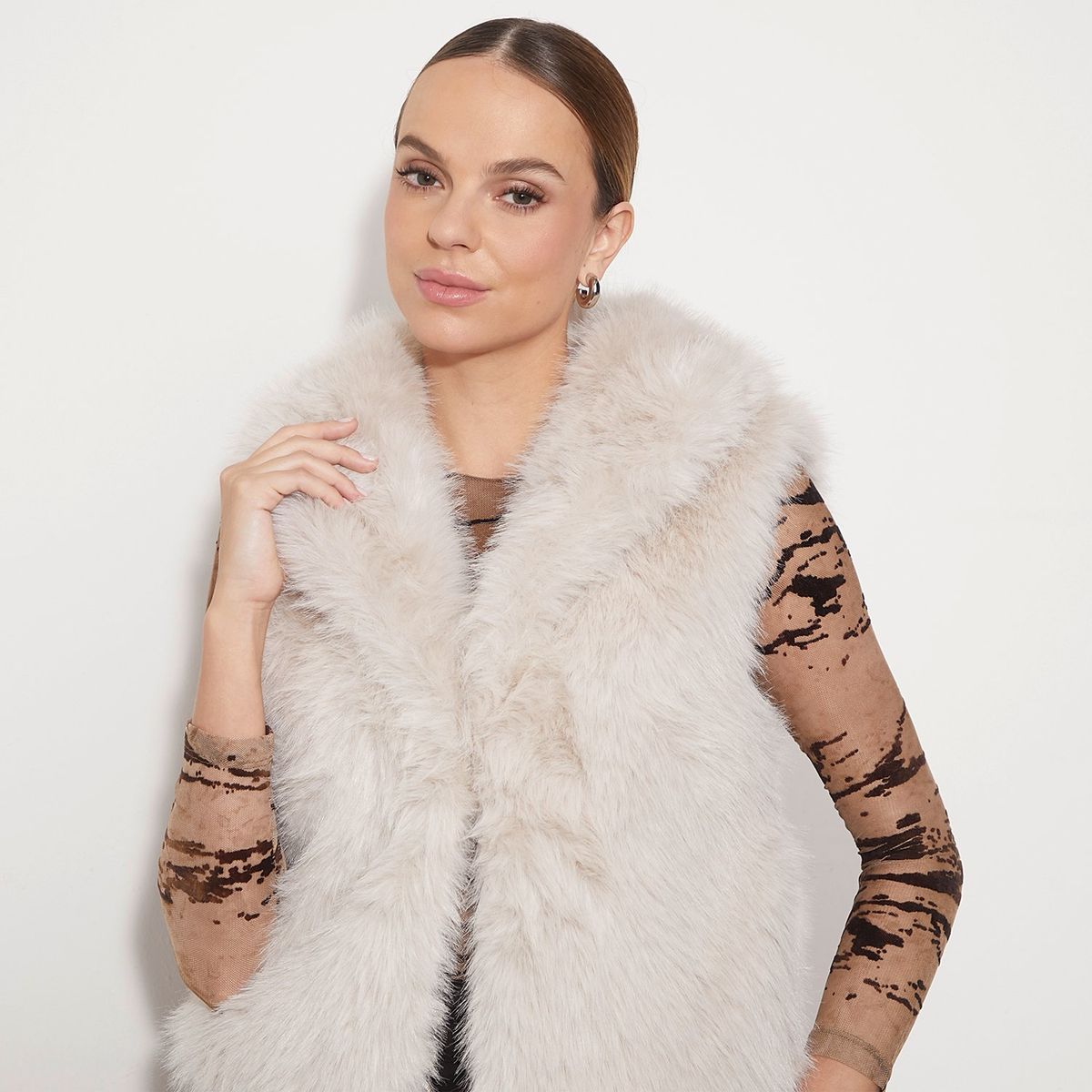 MOSSIMO - Chaleco Mujer Efecto pelo Mossimo