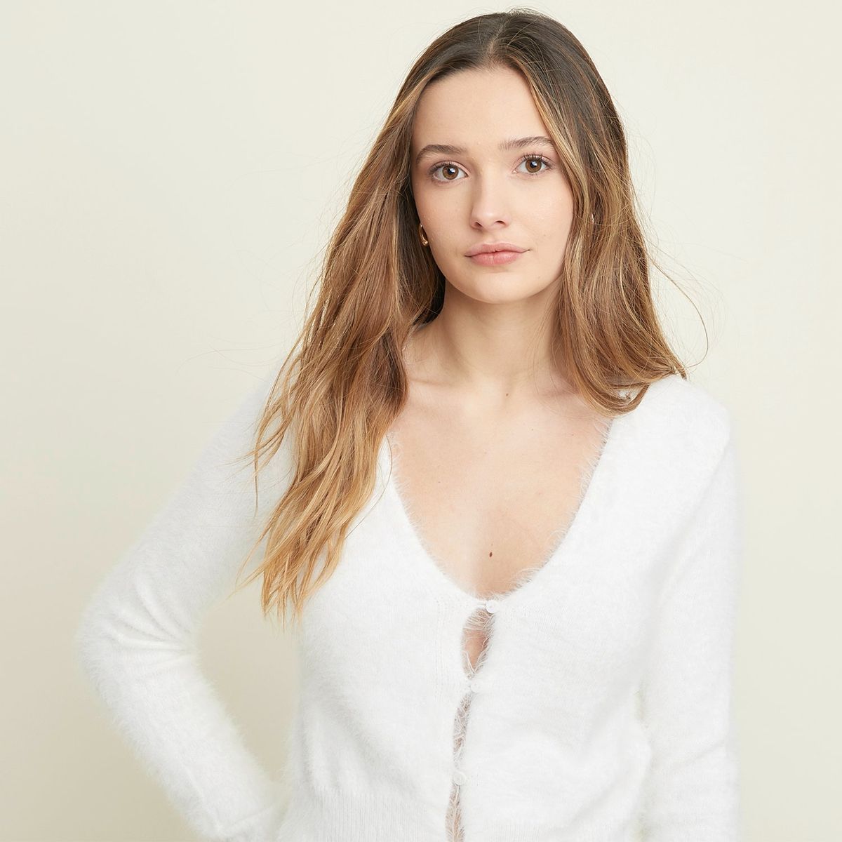 SYBILLA - Saco Mujer Efecto pelo Sybilla