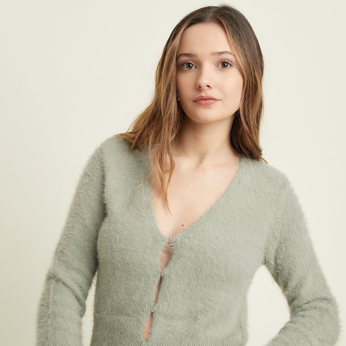 SYBILLA - Saco Mujer Efecto pelo Sybilla