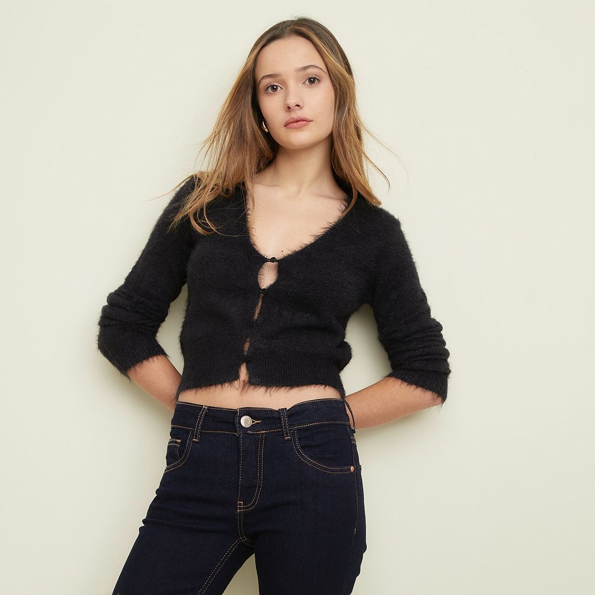 SYBILLA - Saco Mujer Efecto pelo Sybilla