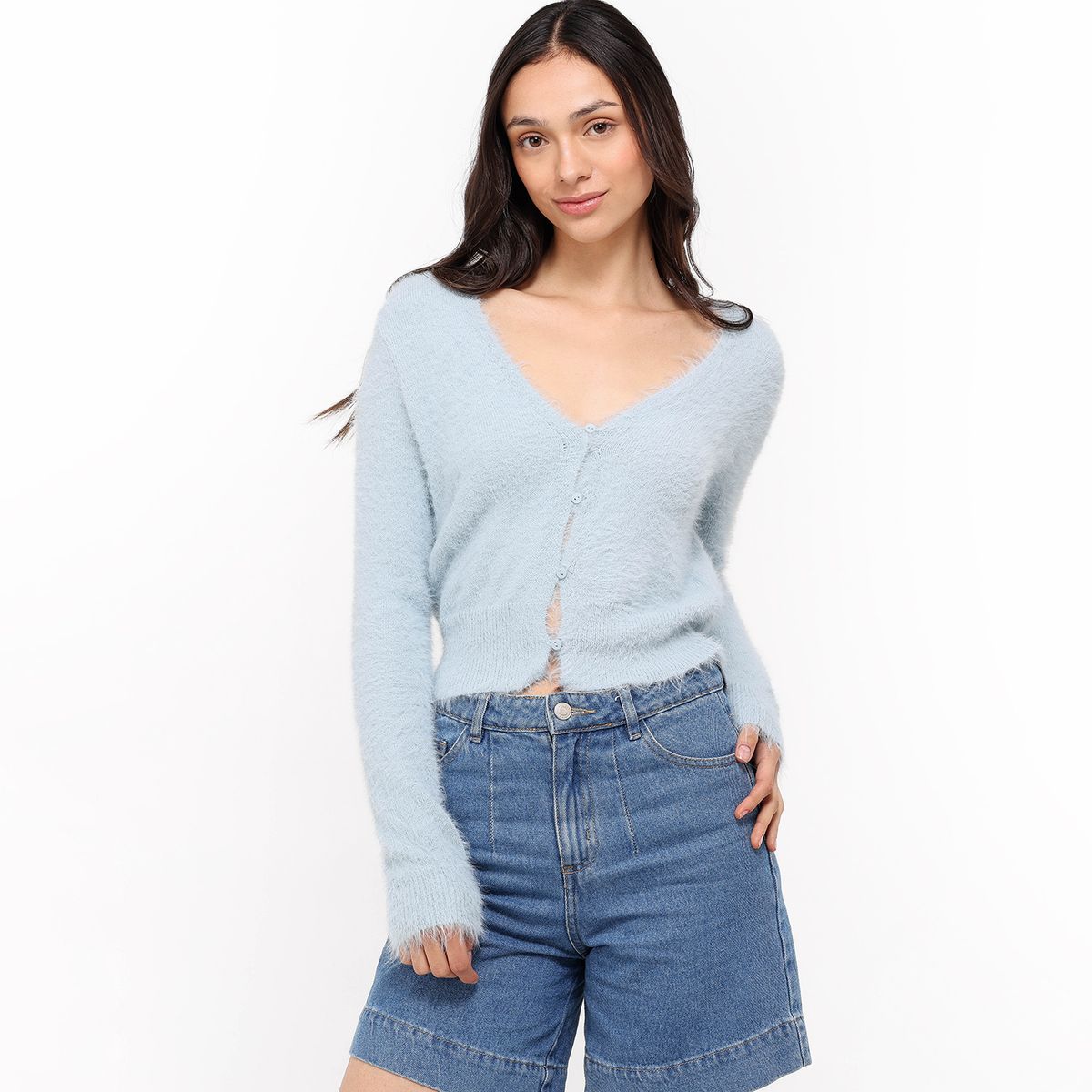 SYBILLA - Saco Mujer Efecto pelo Sybilla