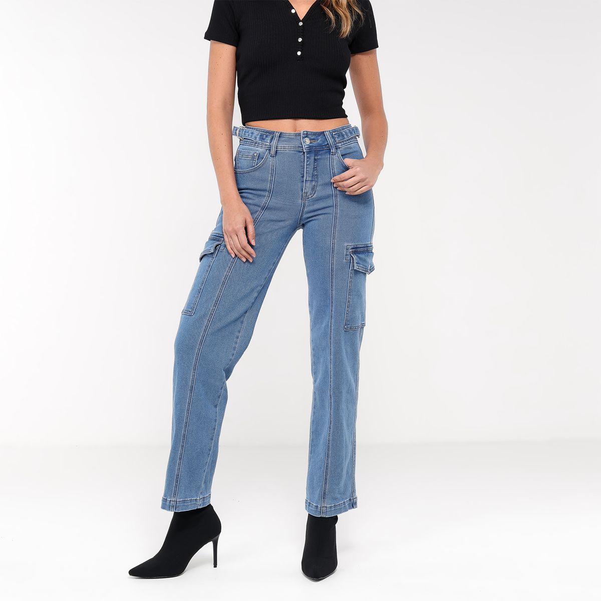 MOSSIMO - Jean Flare Mujer Tiro medio Mossimo