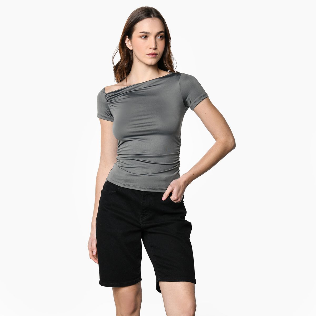 DENIMLAB - Camiseta Mujer Manga corta de Algodón Denimlab Slim fit