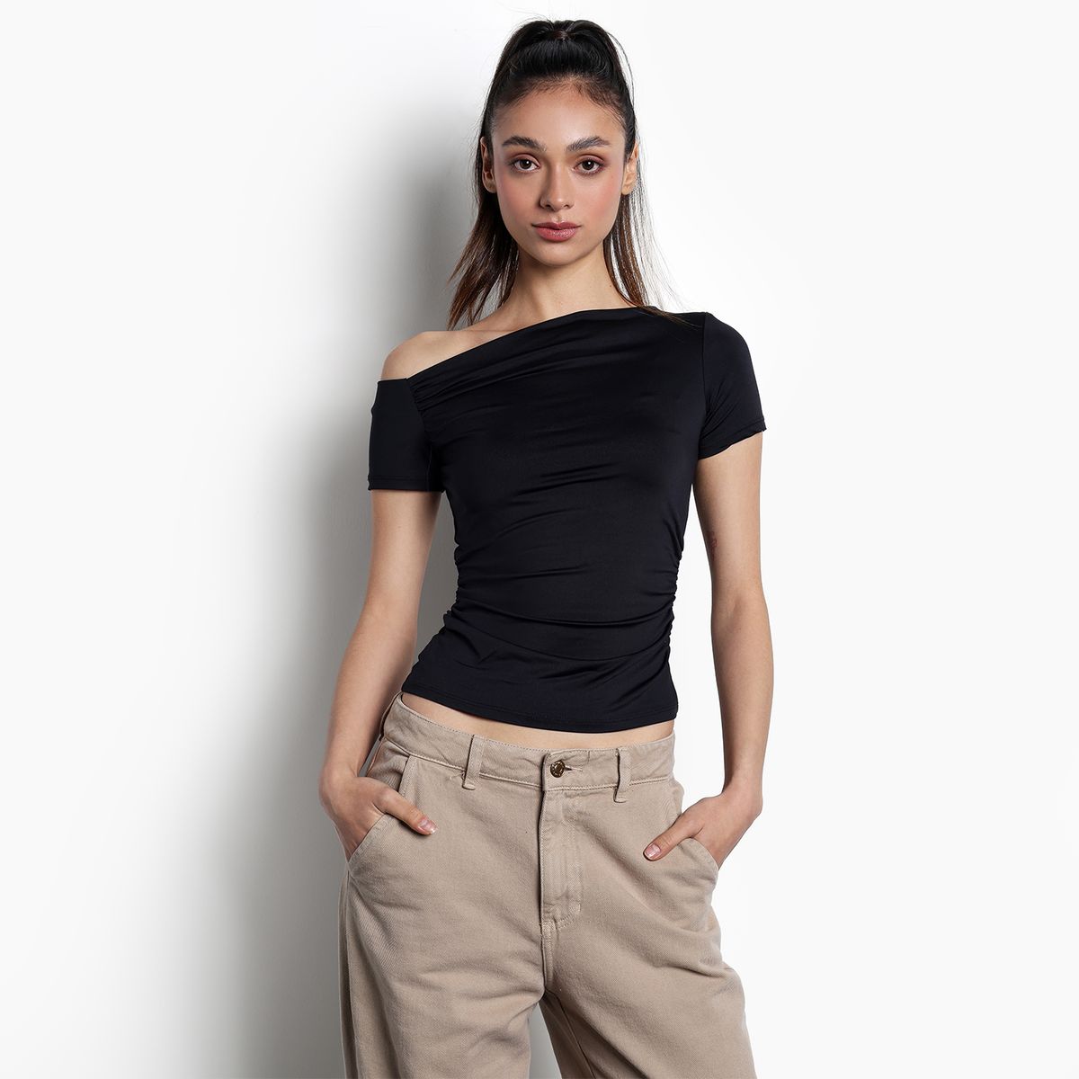 DENIMLAB - Camiseta Mujer Manga corta de Algodón Denimlab Slim fit