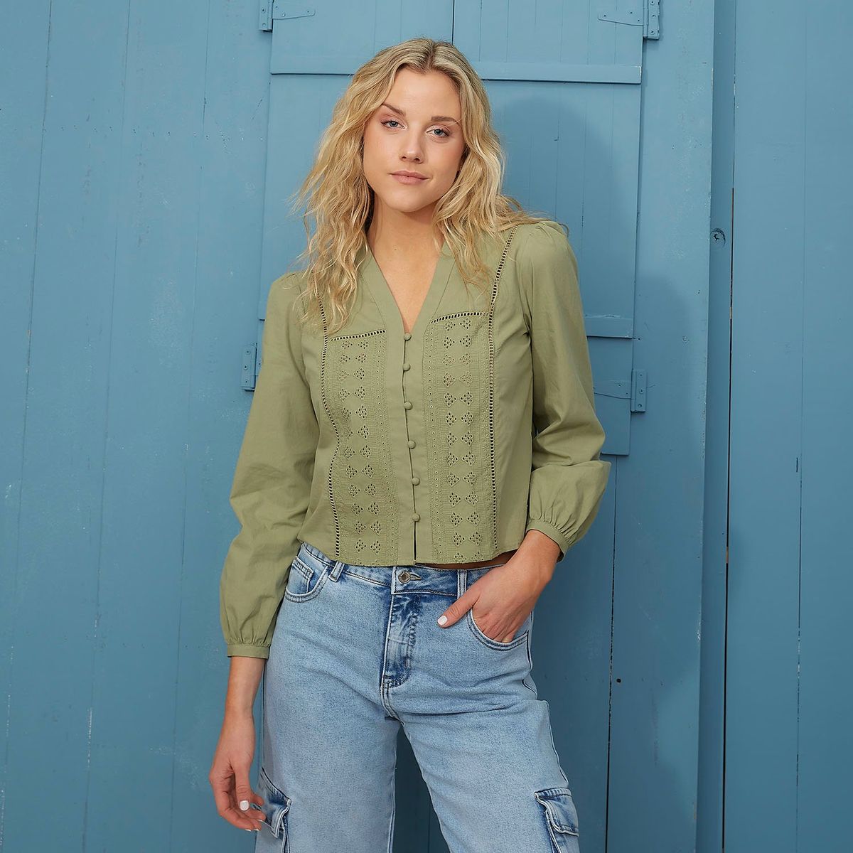 DOO AUSTRALIA - Blusa Mujer Manga larga de Algodón Doo Australia