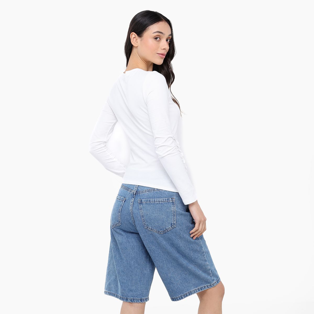 SYBILLA - Camiseta Mujer Manga corta de Algodón Sybilla