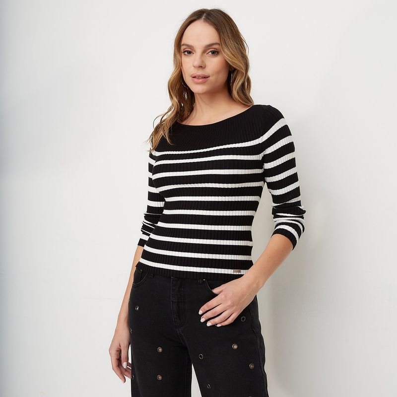 MOSSIMO - Sacos Mujer de Rayas  de Algodón Mossimo