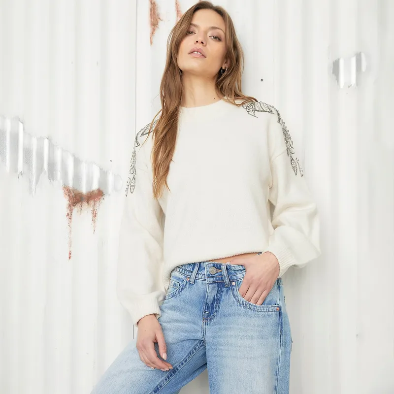 DENIMLAB - Saco Mujer con Taches Denimlab 