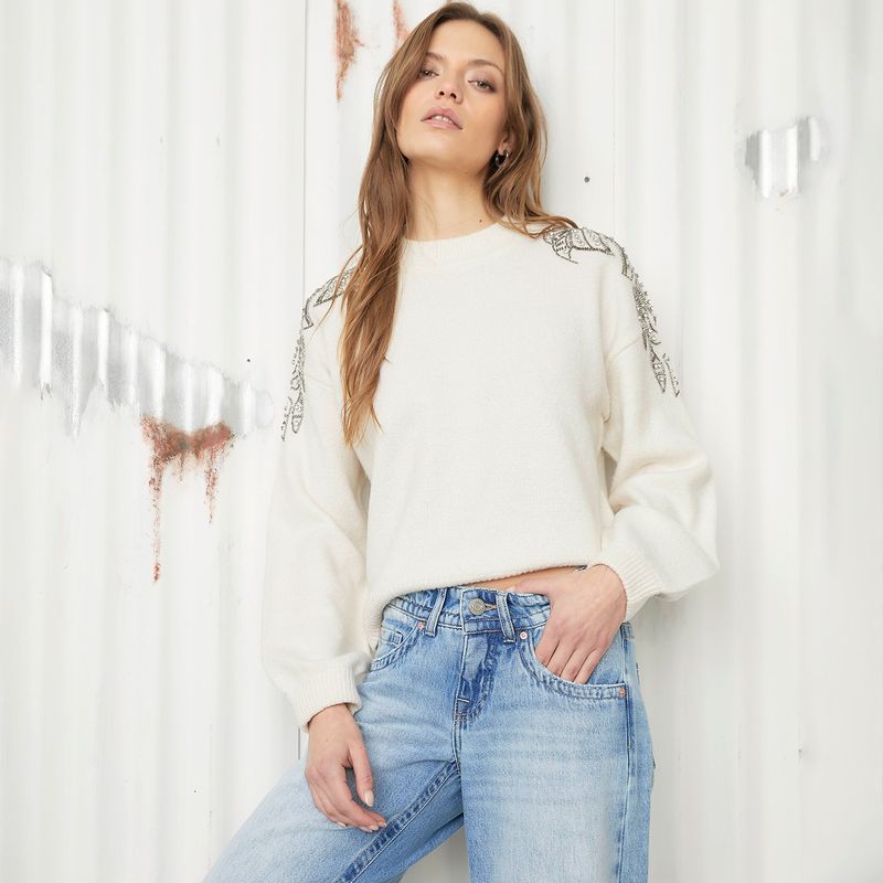 DENIMLAB - Saco Mujer con Taches Denimlab 