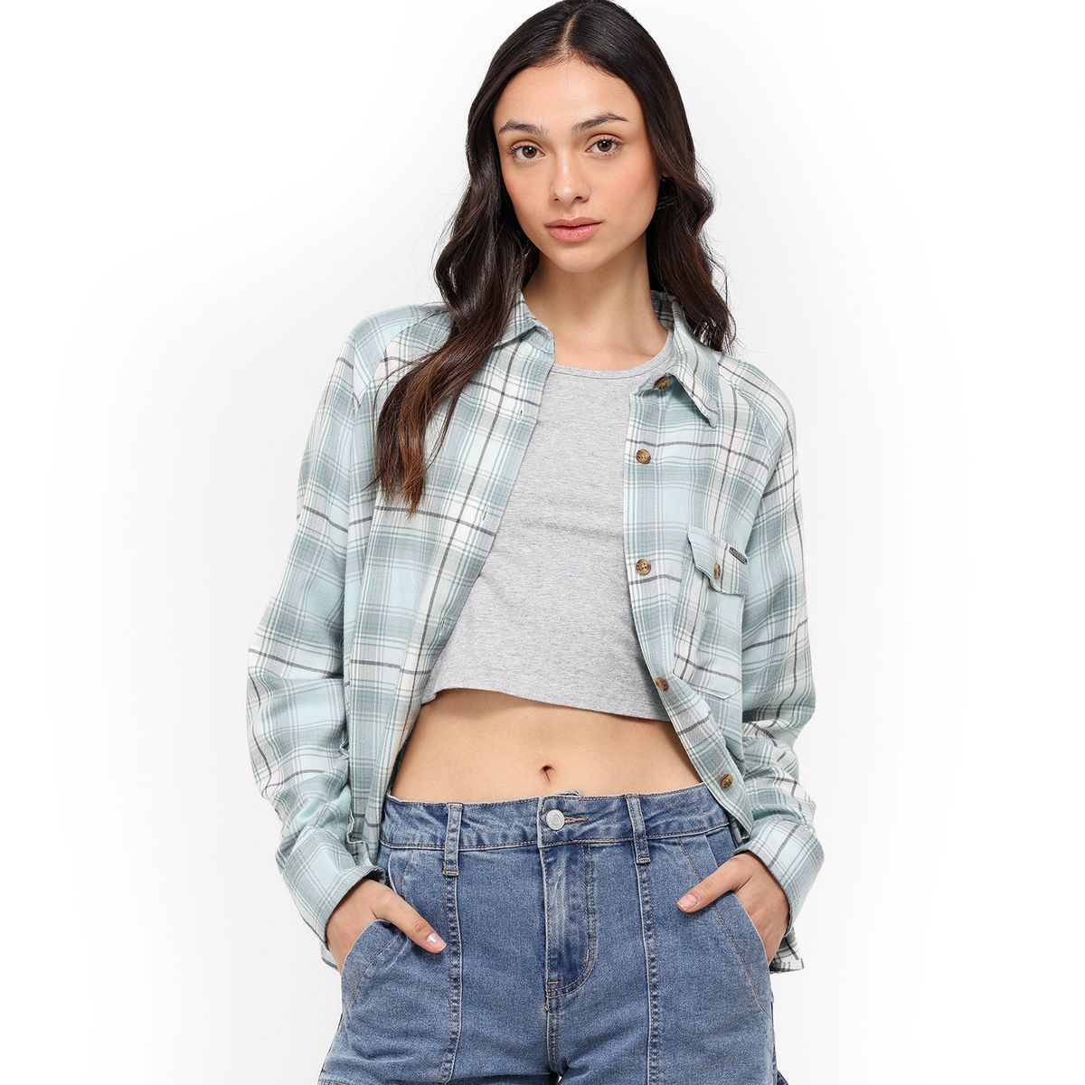 DOO AUSTRALIA - Camisa leñadora Mujer Manga larga de Algodón Doo Australia