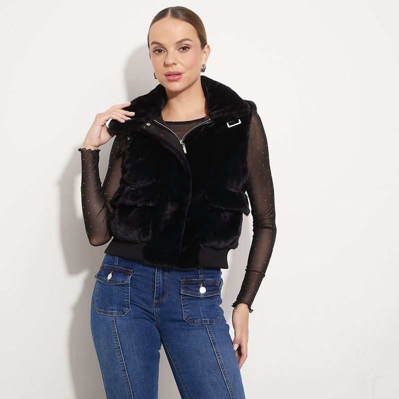 MOSSIMO - Chaleco Mujer Efecto pelo Mossimo 