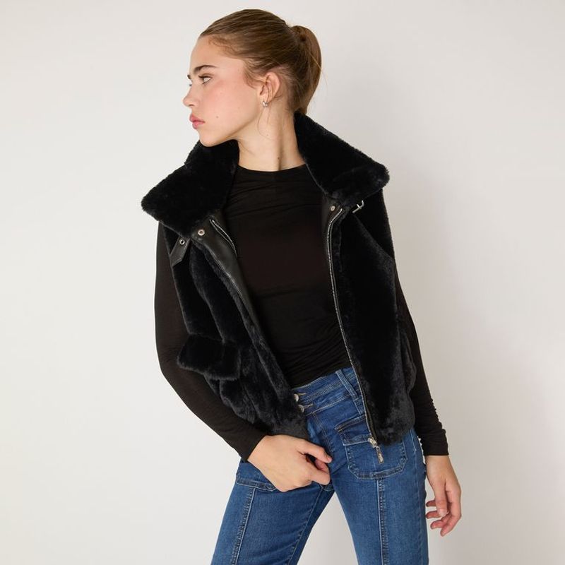 MOSSIMO - Chaleco Mujer Efecto pelo Mossimo 