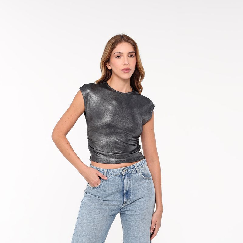 MOSSIMO - Camisa Mujer Brillante Sin mangas Mossimo
