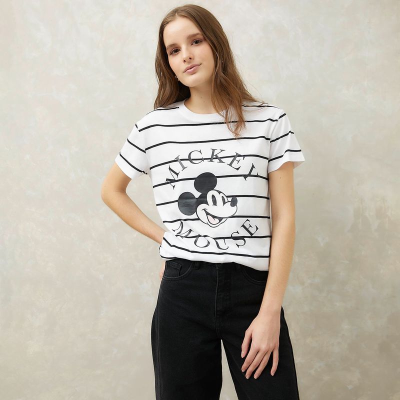 SYBILLA - Camiseta Mujer con Estampado Manga corta de Algodón Sybilla