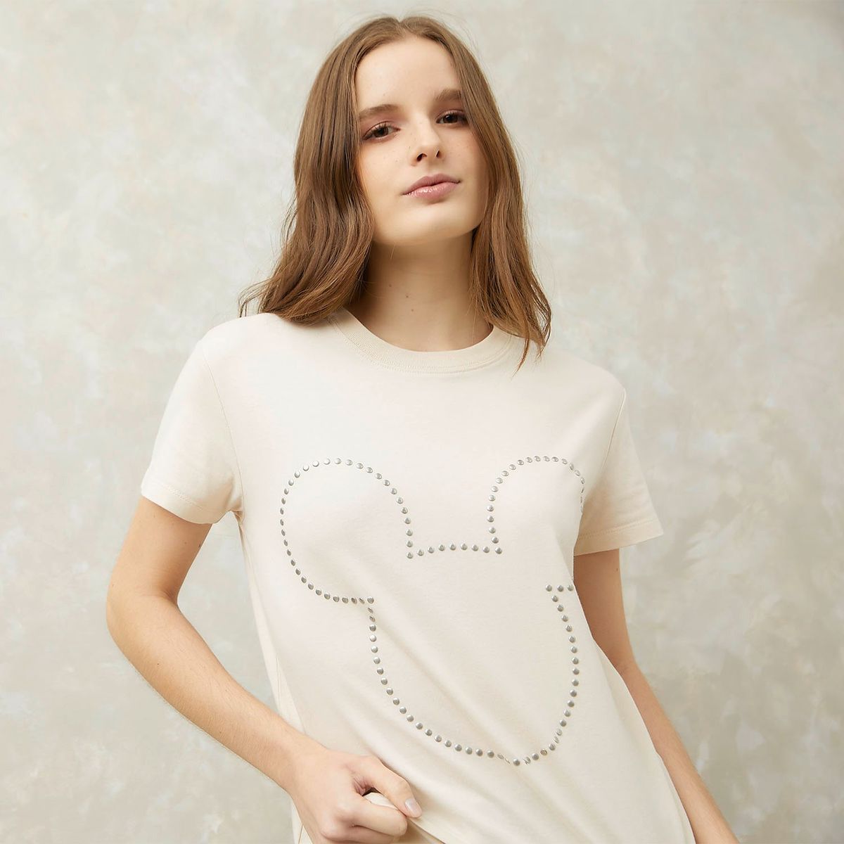 SYBILLA - Camiseta Mujer con Estampado Manga corta de Algodón Sybilla